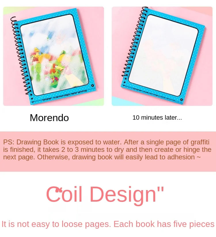 Reusable Magic Water Painting Book + Doodle pen (Set Of 2)