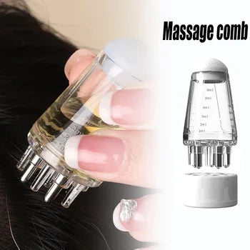 Scalp Root Applicator Comb + Self Cleaning Hair Brush + Hair Oil (3 in 1 Combo Deal for Hair Care)