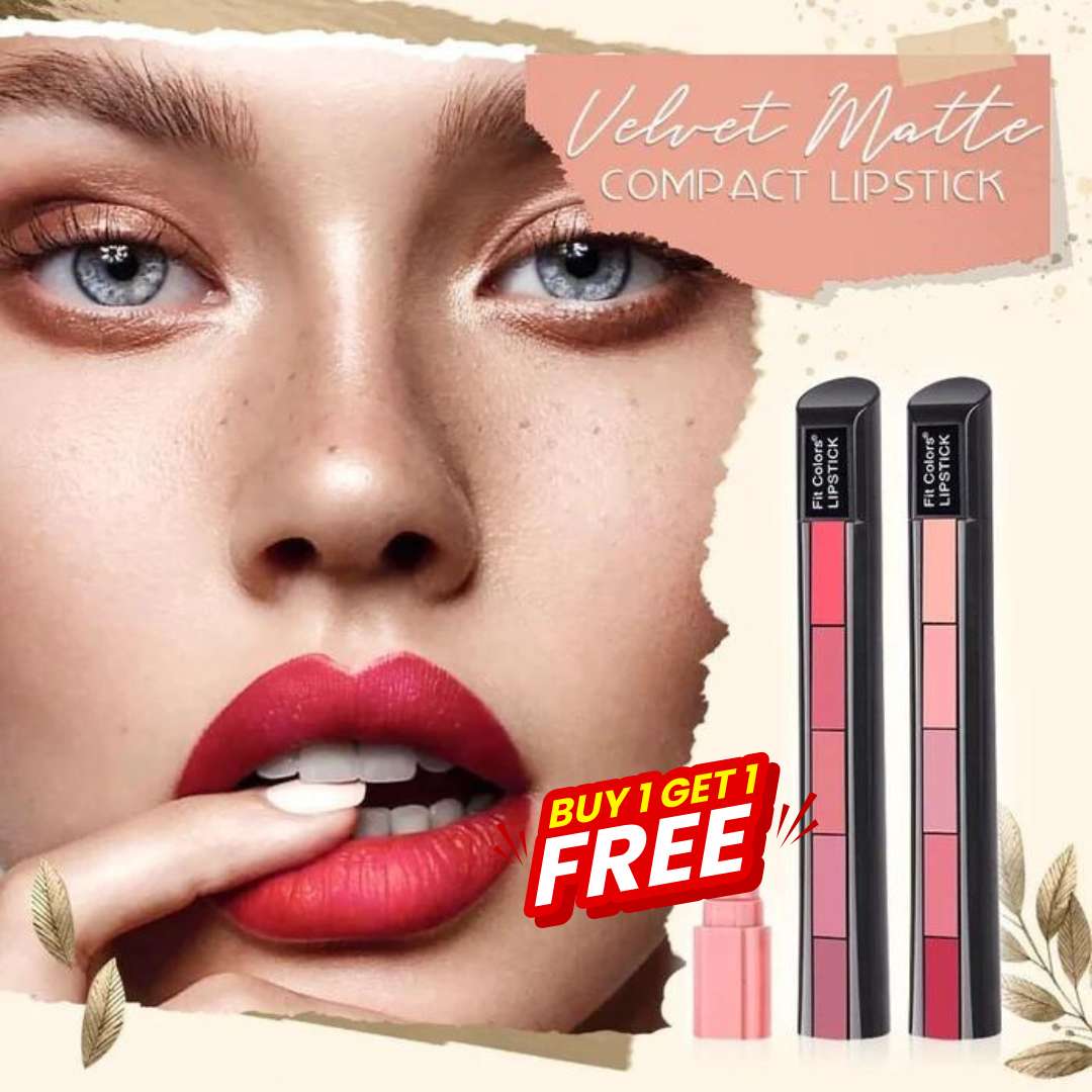 LUMIEREZ 5 in 1 Velvet Matte Compact Lipstick – Buy 1 Get 2