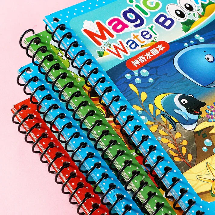 Magic Water Drawing Coloring book (Set of 2)