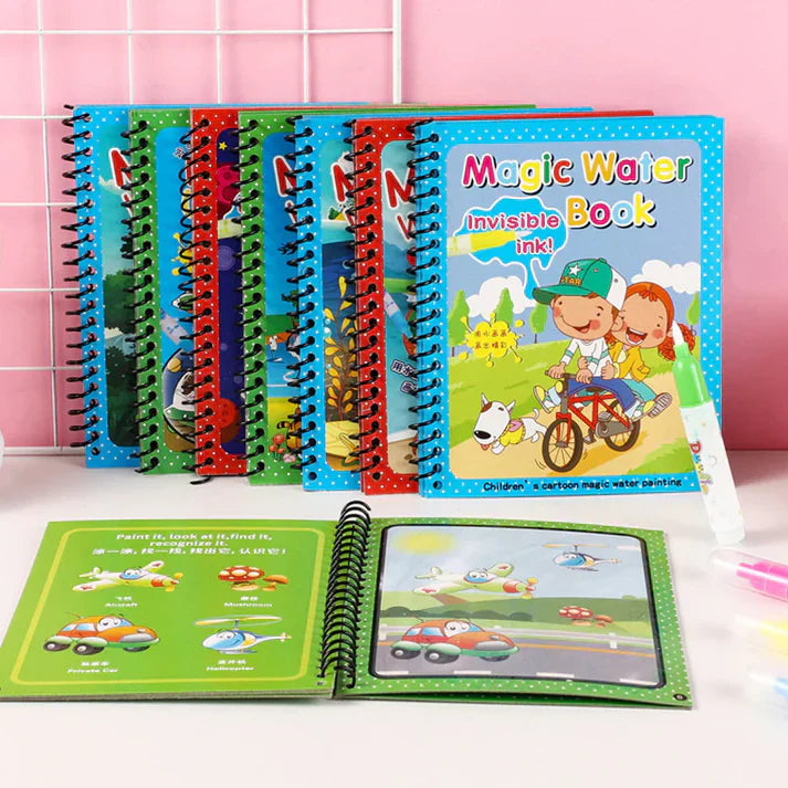 Magic Water Drawing Coloring book (Set of 2)